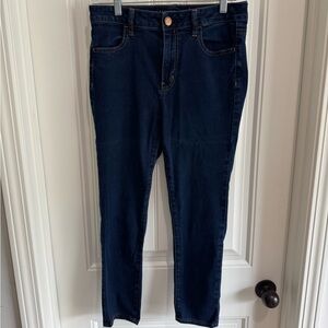Hi-Rise Cropped Blue Women's Jeans
